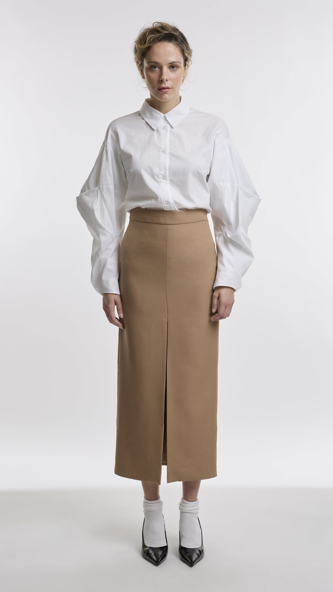 FRONT SPLIT PENCIL SKIRT