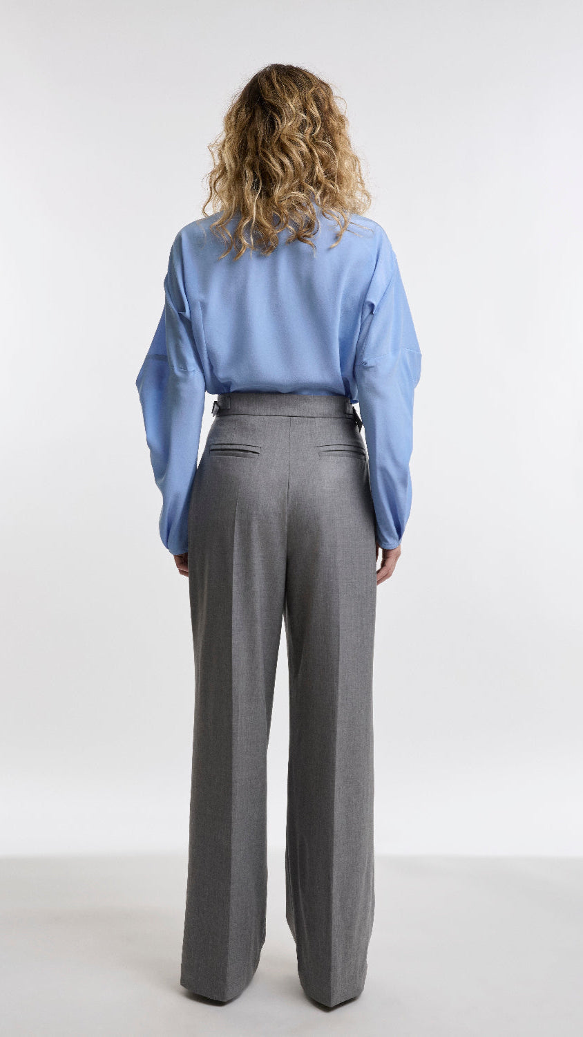 PLEATED TAILORED TROUSERS STONE