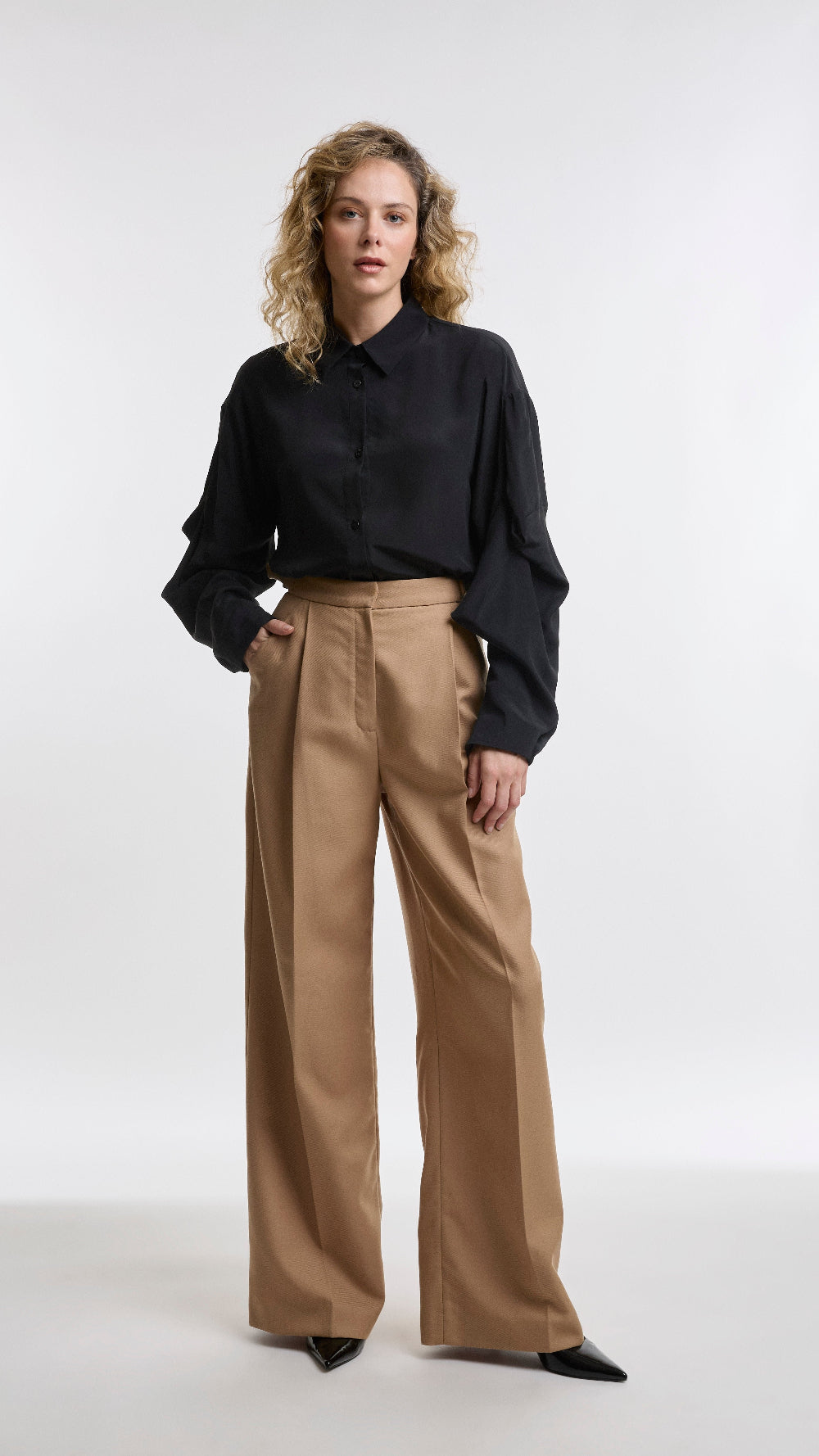 SILK SHIRT BLACK