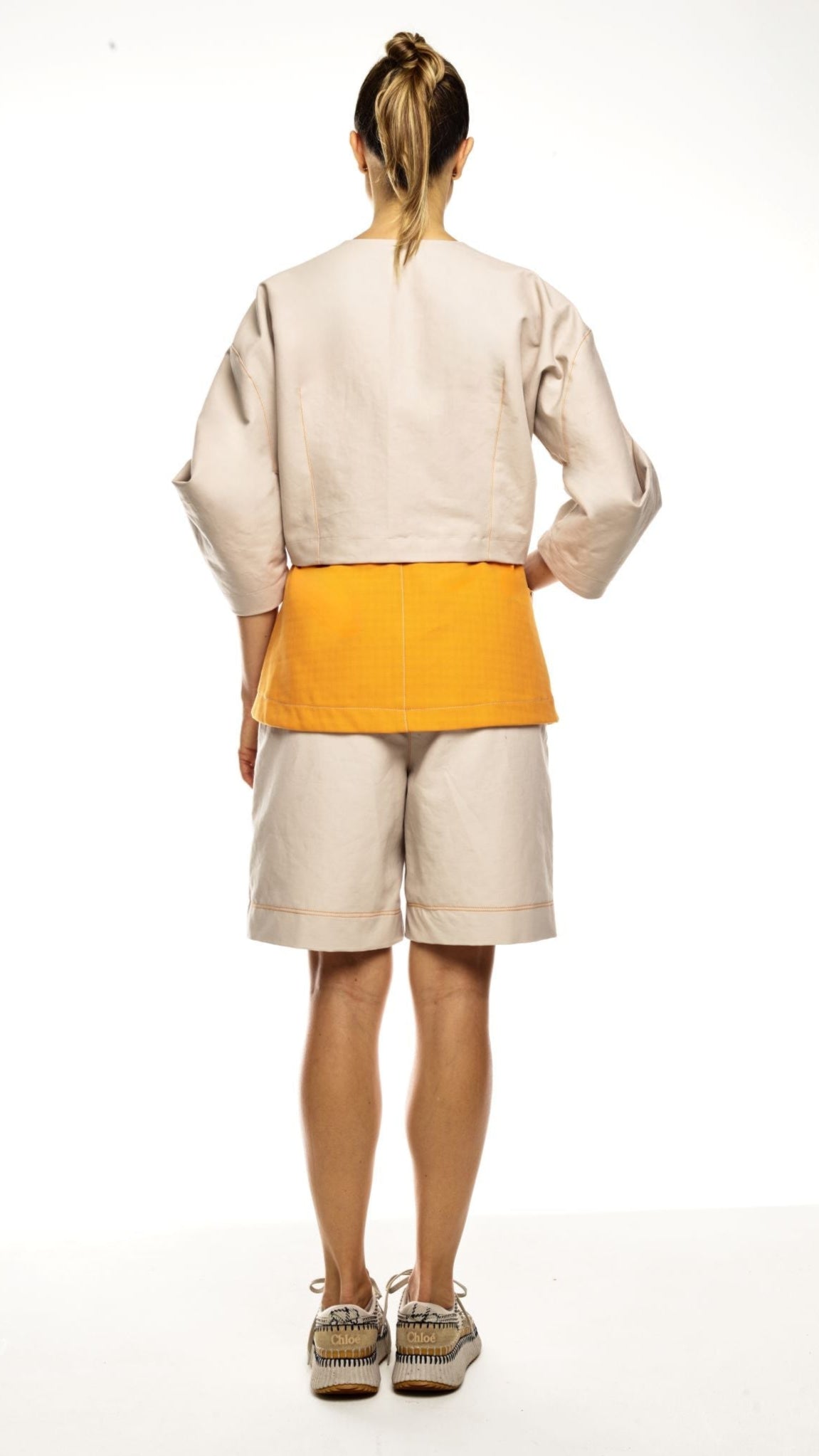 MULTIFUNCTIONAL JACKET BEIGE/ORANGE