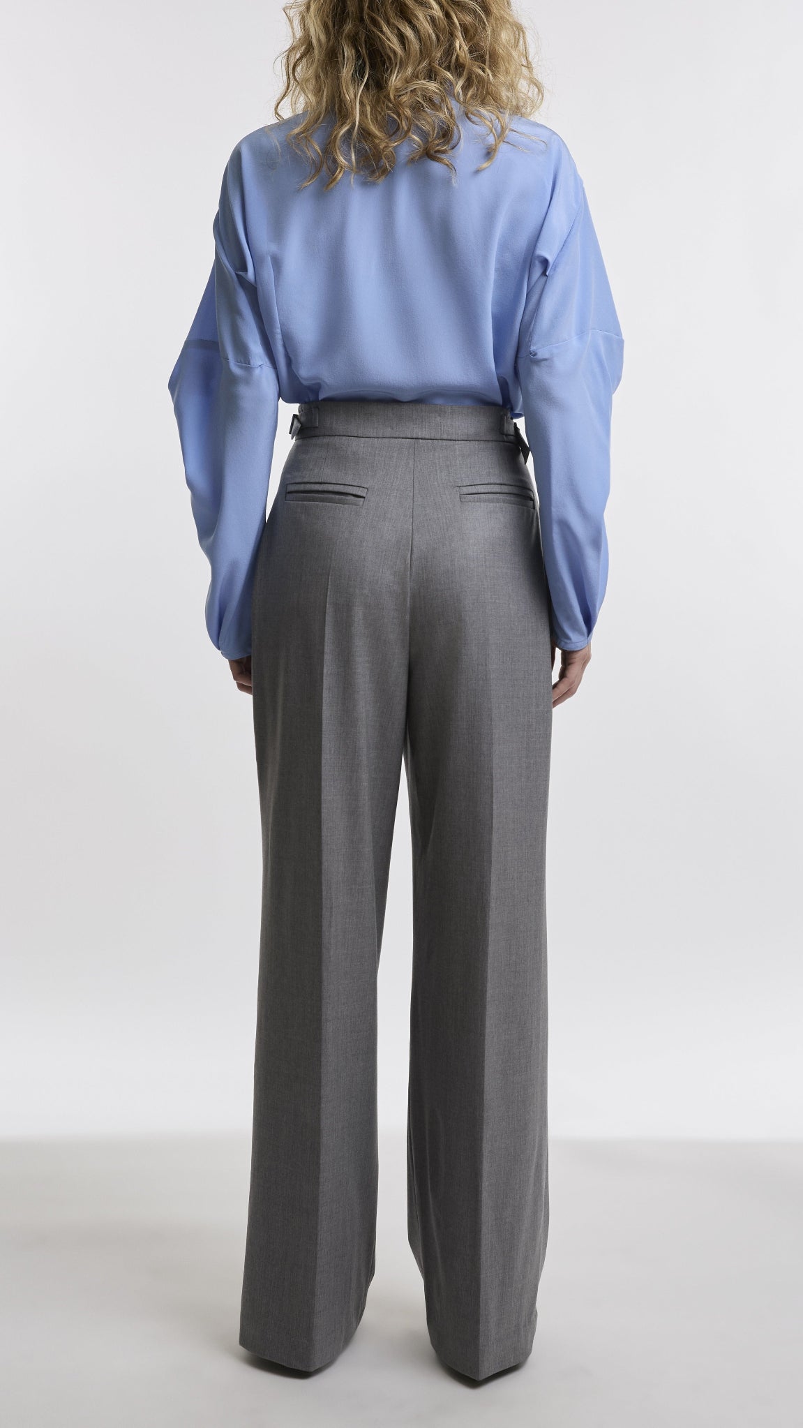 WIDE LEG PLEATED TROUSERS