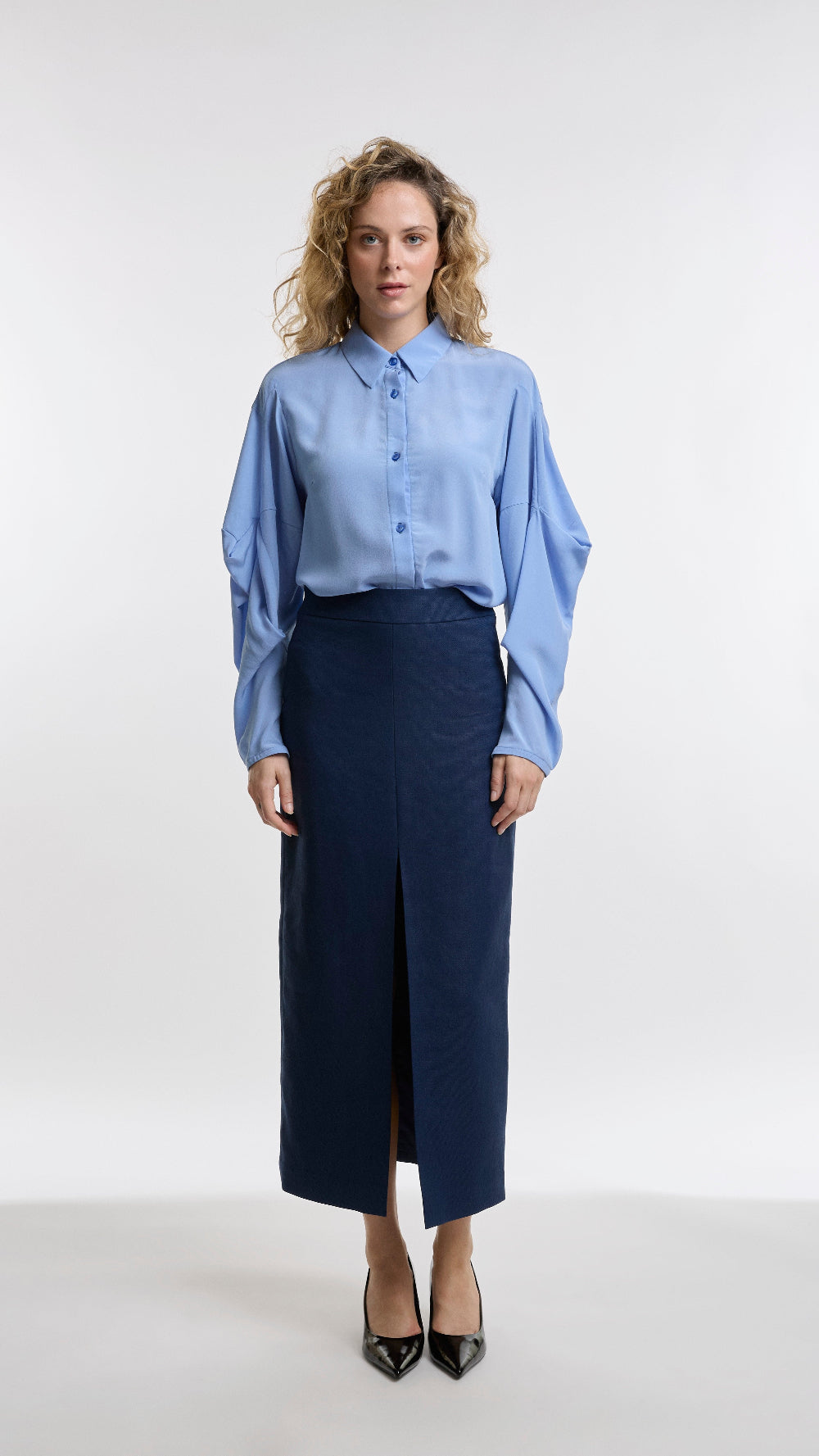 SILK SHIRT RIVERA BLUE